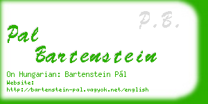 pal bartenstein business card